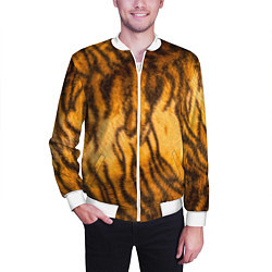 Бомбер мужской Шкура тигра 2022, цвет: 3D-белый — фото 2