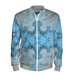Бомбер мужской Коллекция Фрактальная мозаика Голубой 292-6-n, цвет: 3D-меланж