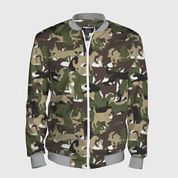 Мужской бомбер Камуфляж из Собак Camouflage