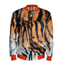 Бомбер мужской Шкура тигра Новый год 2022, цвет: 3D-красный