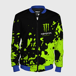 Бомбер мужской Monster Energy green, цвет: 3D-синий