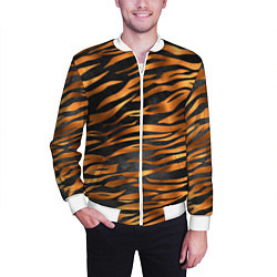 Бомбер мужской В шкуре тигра, цвет: 3D-белый — фото 2