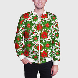 Бомбер мужской Christmas 2022, цвет: 3D-белый — фото 2