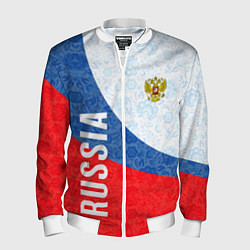 Бомбер мужской RUSSIA SPORT STYLE РОССИЯ СПОРТИВНЫЙ СТИЛЬ, цвет: 3D-белый