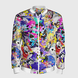 Бомбер мужской UNDERTALE PATTERN HEROES, ВСЕ ГЕРОИ ИГРЫ, цвет: 3D-белый