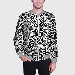 Бомбер мужской Стиль QR код, цвет: 3D-меланж — фото 2