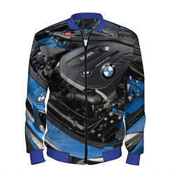 Бомбер мужской BMW Engine Twin Power Turbo, цвет: 3D-синий