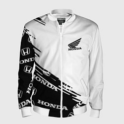 Бомбер мужской Honda sport pattern, цвет: 3D-белый