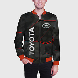 Бомбер мужской Toyota sport auto, цвет: 3D-красный — фото 2