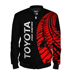 Бомбер мужской TOYOTA Pro Racing - Следы Шин, цвет: 3D-черный
