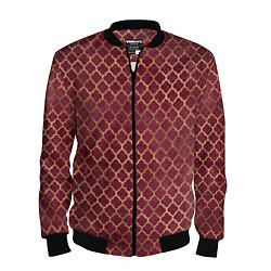 Мужской бомбер Gold & Red pattern