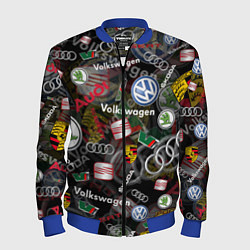 Бомбер мужской Volkswagen Group AUDI VW SEAT PORSCHE SKODA, цвет: 3D-синий