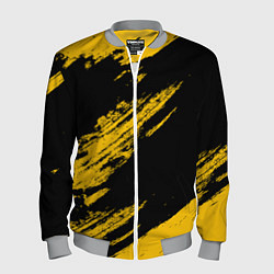 Мужской бомбер BLACK AND YELLOW GRUNGE ГРАНЖ