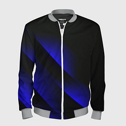 Бомбер мужской Blue Fade 3D Синий градиент, цвет: 3D-меланж