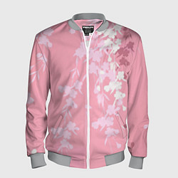 Бомбер мужской Цветущая ива, цвет: 3D-меланж