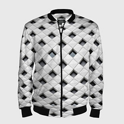 Бомбер мужской Необычная плитка, цвет: 3D-черный