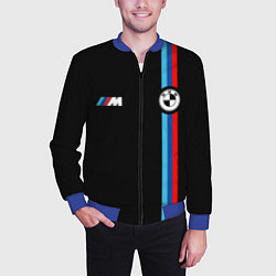 Бомбер мужской БМВ 3 STRIPE BMW, цвет: 3D-синий — фото 2