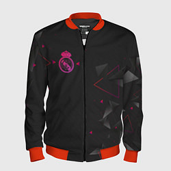 Бомбер мужской Реал Мадрид форма абстрактная, цвет: 3D-красный