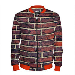Бомбер мужской Brick Wall, цвет: 3D-красный