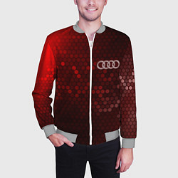 Бомбер мужской AUDI Соты, цвет: 3D-меланж — фото 2
