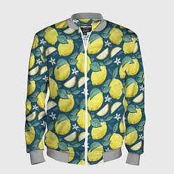Бомбер мужской Cute lemon pattern, цвет: 3D-меланж