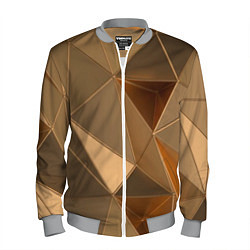 Бомбер мужской Золотые 3D треугольники, цвет: 3D-меланж