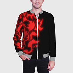 Бомбер мужской КРАСНЫЙ ЩИТ ПРОКЛЯТЫЙ, цвет: 3D-меланж — фото 2