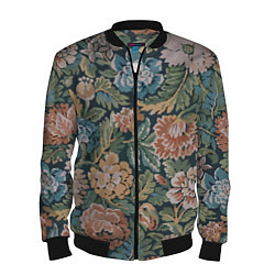 Бомбер мужской Floral pattern Цветочный паттерн, цвет: 3D-черный