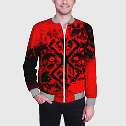 Бомбер мужской КЛЕЙМО ЖЕРВЫ И ЧЕРЕПА БЕРСЕРК, цвет: 3D-меланж — фото 2