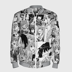 Бомбер мужской Log Horizon pattern, цвет: 3D-меланж