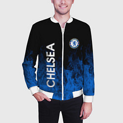 Бомбер мужской Chelsea пламя, цвет: 3D-белый — фото 2