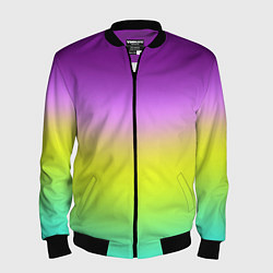 Бомбер мужской Multicolored Ombre gradient, цвет: 3D-черный