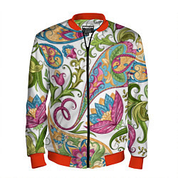 Бомбер мужской Fashionable floral Oriental pattern Summer 2025, цвет: 3D-красный