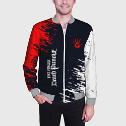Бомбер мужской Five Finger Death Punch - краска, цвет: 3D-меланж — фото 2
