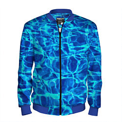 Бомбер мужской Текстура поверхности воды, цвет: 3D-синий