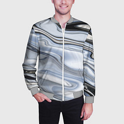 Бомбер мужской Серебристая поверхность воды, цвет: 3D-меланж — фото 2