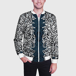 Бомбер мужской Белый шум, цвет: 3D-белый — фото 2
