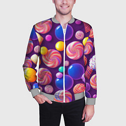 Бомбер мужской Сладости для радости, цвет: 3D-меланж — фото 2