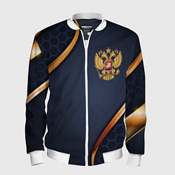 Мужской бомбер Blue & gold герб России