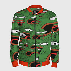 Бомбер мужской Пепе лягушка, цвет: 3D-красный