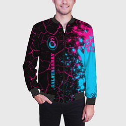 Бомбер мужской Galatasaray - neon gradient: по-вертикали, цвет: 3D-черный — фото 2