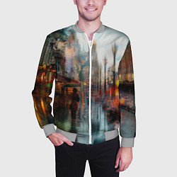 Бомбер мужской В Питере дождь, цвет: 3D-меланж — фото 2