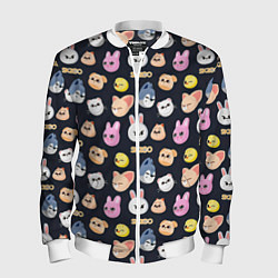 Бомбер мужской Skzoo pattern, цвет: 3D-белый