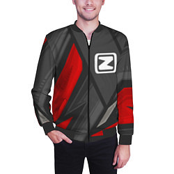Бомбер мужской Zotye sports racing, цвет: 3D-черный — фото 2