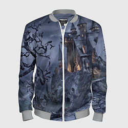 Бомбер мужской Старый заброшенный замок - Halloween, цвет: 3D-меланж
