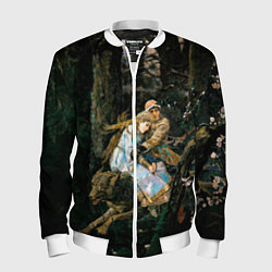 Бомбер мужской Васнецов Иван царевич на Сером Волке, цвет: 3D-белый