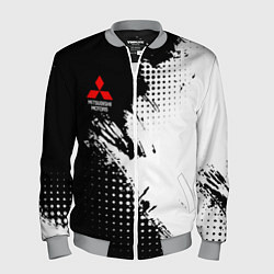 Мужской бомбер Mitsubishi - черно-белая абстракция