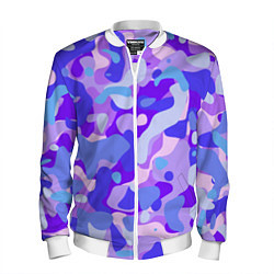 Бомбер мужской Ультрафиолетовая абстракция, цвет: 3D-белый