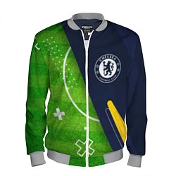 Бомбер мужской Chelsea football field, цвет: 3D-меланж