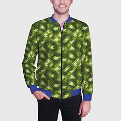 Бомбер мужской Милитари Чешуя, цвет: 3D-синий — фото 2